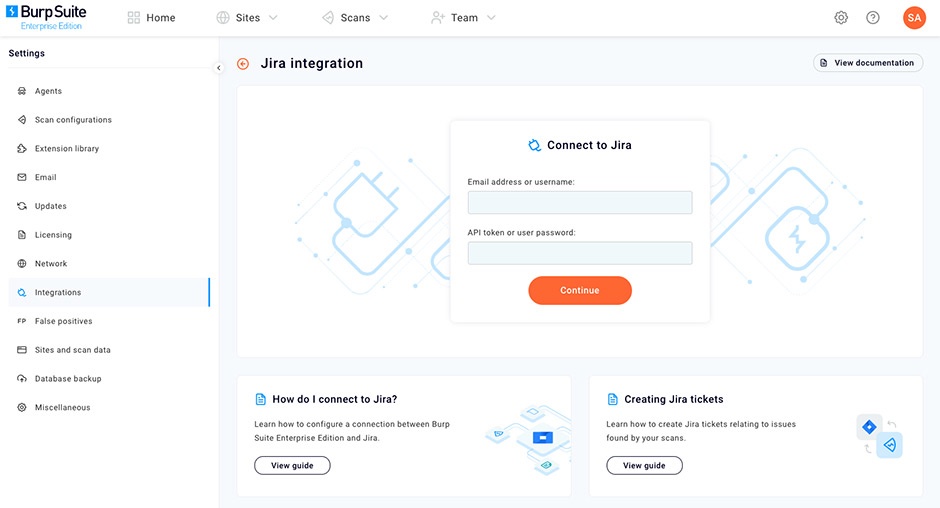 Enter the Jira account details