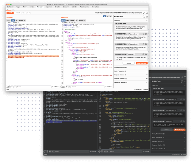 Screenshot of Burp Suite Professional's Repeater tool