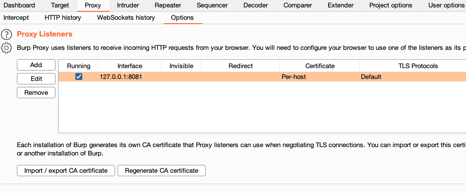 Activate listener with a new port